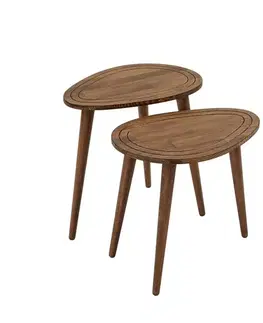 Konferenčné stolíky Súprava odkladacích stolíkov Sweet Walnut, 2 ks