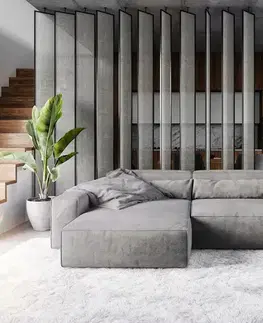 Rohové sedacie súpravy DELIFE Rohová pohovka Sirpio XL 270x170 cm mikrovlákno taupe variabilné ležadlo