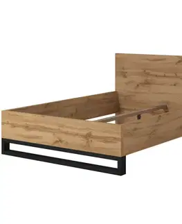 Dvojlôžkové postele Posteľ 140/200 Halle S 30 Dub Wotan