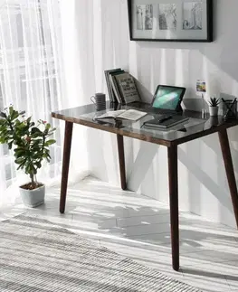 Písacie stoly Písací stôl Cozy Çalışma Masası Ahşap Temperli Cam