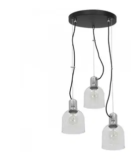 Svietidlá  Luster na lanku BANCO 3xE27/60W/230V okrúhly číra 1751