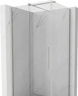 Sprchovacie kúty MEXEN/S - Velár sprchovací kút, posuvné dvere 90 x 80, transparent, nikel kefovaná 871-090-080-01-97
