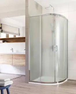 Sprchovacie kúty Mereo Sprchovací kút, Lima, štvrťkruh, R 550, zasúvací, 100x100 cm, chróm ALU, sklo Point CK608B62K