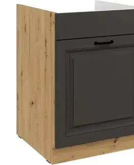 Kuchynské skrinky stojace Kuchynská skrinka Stilo grafit mat/artisan 60ZL 1S BB