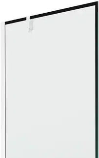 Sprchové dvere MEXEN/S - Next vaňová zástena FIX 80 x 150, čierna dekor, biela - 895-080-000-00-0-20 895-080-000-00-70-20