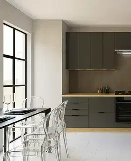 Kuchynské linky CRAF R2V moderná rohová kuchyňa 280 x 140, grafit