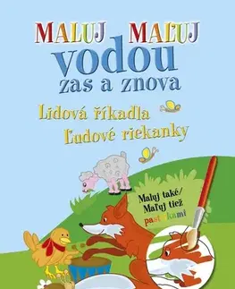 Nalepovačky, vystrihovačky, skladačky Maluj Maľuj vodou zas a znova Lidová říkadla Ľudové riekanky