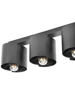 Lampy do obývačky Stropné bodové svietidlo HUGO čierne 2957/Z-B-3 LW3