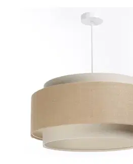 Svietidlá  Luster na lanku DOBLO 1xE27/60W/230V béžová/krémová DUM-004