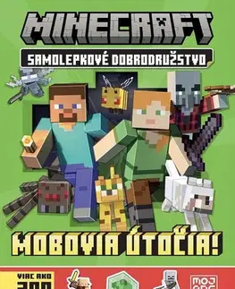 Nalepovačky, vystrihovačky, skladačky Minecraft - Samolepkové dobrodružstvo - Mobovia útočia! - Kolektív autorov