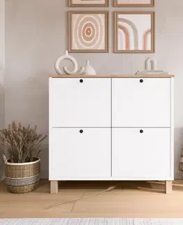 Botníky SMART botník na nožičkách, biela