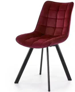 Čalúnené stoličky Stolička K332 Velvet/Kov Bordová