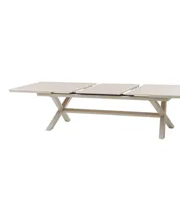 Stolčeky DEOKORK Hliníkový stôl BERGAMO 250/330 cm (ivory)