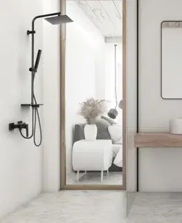 Sprchy a sprchové panely INVENA - Sprchový stĺp SVART BASIC, čierna AU-85-D04-X