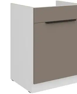 Kuchynské skrinky stojace Kuchynská skrinka Aria-Ta/Wh Anti Fingerprint 60zl 1s Bb