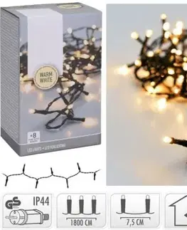 Vianočné osvetlenie Kinekus Svetlo vianočné 240 LED teplé biele, 18 m, s časovačom, s funkciami, vonkajšie/vnútorné