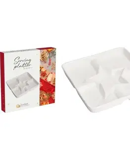 Vianočné dekorácie Kinekus Miska servírovacia hviezda 22x22 cm porcelán