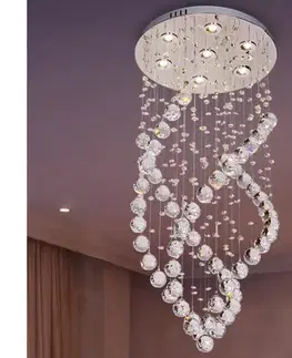 Svietidlá  LED krištáľové stropné svietidlo NAURU LED/24W/230V pr. 40 cm lesklý chróm + diaľkové ovládanie N3013