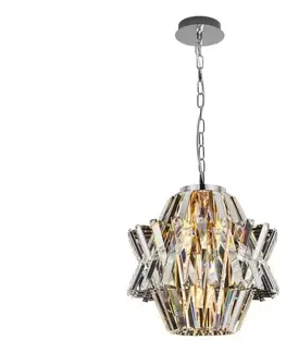 Svietidlá  Krištáľový luster na reťazi CROWN 4xE14/40W/230V chróm ML0400