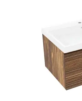 Kúpeľňový nábytok Kúpeľňová skrinka s umývadlom Naturel Elsa 79x35x45,5 cm eben mat ELSA80EBU4 ELSA80EBU4