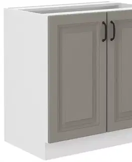 Kuchynské skrinky stojace Kuchynská skrinka Stilo claygrey/biely 80d 2f bb