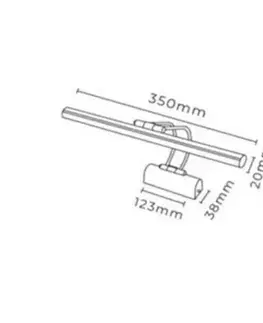 Svietidlá Nástenné svietidlo Flüt 35 cm Ledli Siyah Aplik, čierna