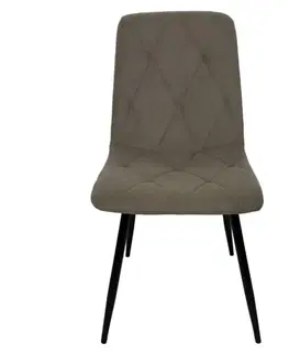 Jedálenské stoličky KONDELA Danira jedálenská stolička béžovosivá (taupe) / čierna