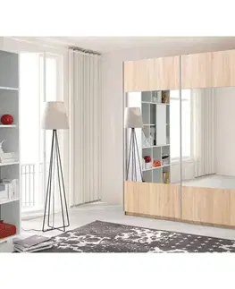 Šatníkové skrine Skriňa Vario so zrkadlom dub sonoma 175 cm
