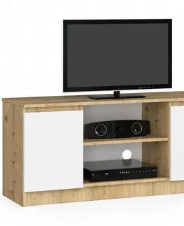 TV stolíky Moderný TV stolík ROMANA120, dub Artisan / biely