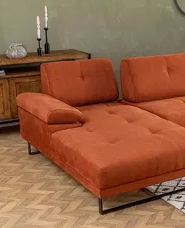 Sedacie súpravy Rohová sedacia súprava / Rohová pohovka Mustang Small Left - Orange