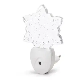 Svietidlá  B.V.  - LED RGB Nočné svetlo so senzorom súmraku LED/0,5W/230V vločka 100900PXZ