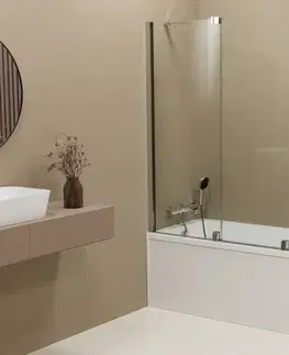 Sprchové dvere POLYSAN - ROLLS vaňová zástena 1400x1500, číre sklo BS-R140