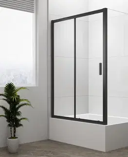 Sprchové dvere POLYSAN - DEEP BLACK obdĺžniková sprchová zástena 1200x900 L/P varianta, čire sklo MD1216B-02