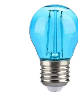 Žiarovky  E27 LED Filament žiarovka 2W, 60lm, G45, modrá