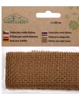 Bytové dekorácie Stuha Juta hnedá šírka 5cm; dĺžka 2m