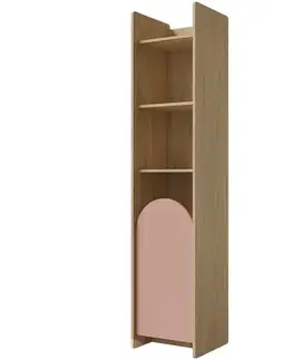 Regály Regál Lexi 3p Cremona/Macadamia/Ružová