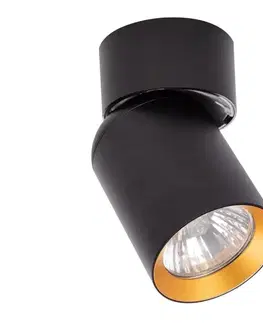 Svietidlá  Bodové svietidlo ANDY 1xGU10/8W/230V čierna/zlatá ML9933