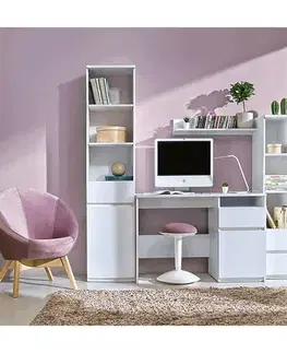 Písacie a pracovné stoly KONDELA Artemia pc stôl arktická biela