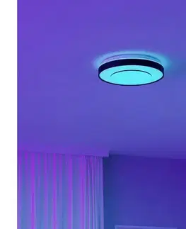 Svietidlá Eglo 300688 - LED RGBW stmievateľné stropné svietidlo MONTERIGGIONI-Z LED/18,5W/230V čierna+DO 300688