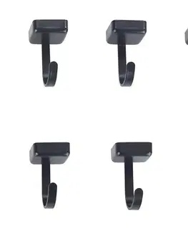 Svietidlá WENKO 71149800 - Háčiky JET 2,2×3,9 cm čierna/strieborná 71149800