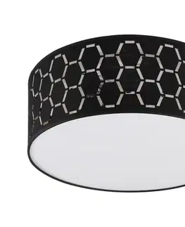 Svietidlá  Stropné svietidlo ULLE 1xE27/15W/230V pr. 35 cm čierne LM-1.325/CZARNY/ZŁOTY