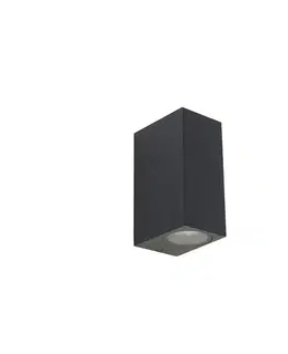 Vonkajšie nástenné svietidlá Moderná nástenná lampa čierna 2-svetlá IP44 - Baleno