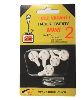 Vešiaky a háčiky na stenu Twenty Háčik Mini II 5 ks v blistri