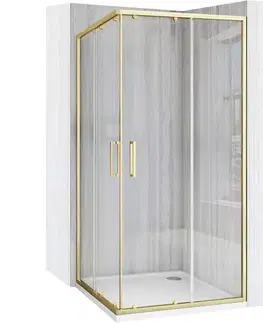 Sprchovacie kúty REA - Sprchovací kút City 90x90 Gold Bez sprchovej vaničky REA-K6443