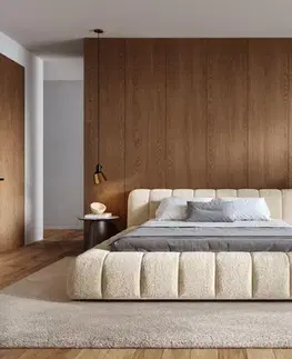 Čalúnené postele DELIFE Čalúnená posteľ Cutio 180×200 cm barančekový potah béžová
