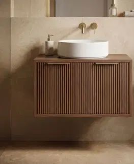 Kúpeľňový nábytok REA - Kúpeľňová skrinka pod umývadlo Core 60cm Brown REA-M0411