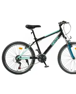 Bicykle Odľahčený juniorský bicykel Olpran Helix 24" - model 2026 • 125-145 cm • 12,4 kg čierna/morská zelená - 15" (135-155 cm)