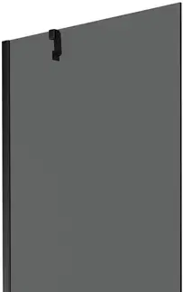 Sprchové dvere MEXEN/S - Next vaňová zástena FIX 80 x 150, grafit, čierna 895-080-000-00-40-70