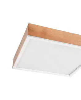 Svietidlá  Stropné svietidlo OAK SQUARE 4xE27/15W/230V 48x48 cm dub/biela LD-PD-9.6/DĄB/BIAŁY
