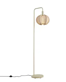 Stojace lampy Japandi stojaca lampa béžová s tienidlom - Gertie